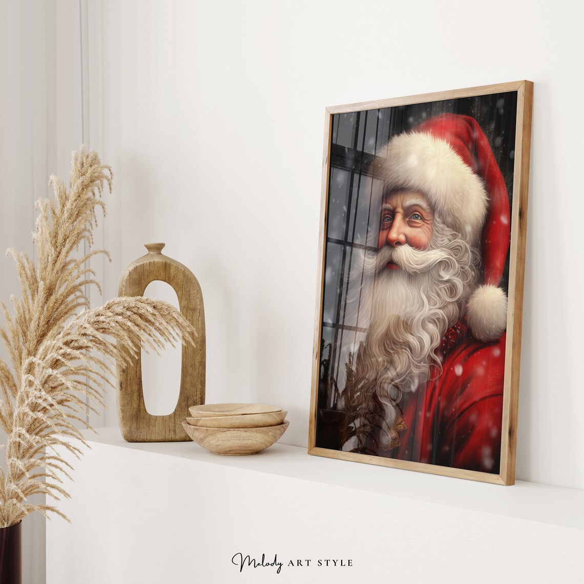 Santa Claus Christmas Holiday Winter Art Print - Image 2