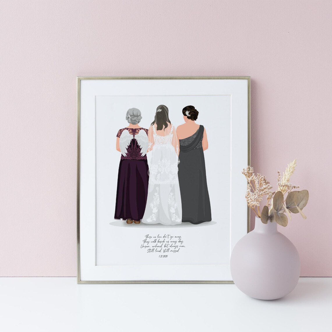 Halo Grandma Angel Memorial Wedding Bride Tribute Keepsake Poster - Image 6