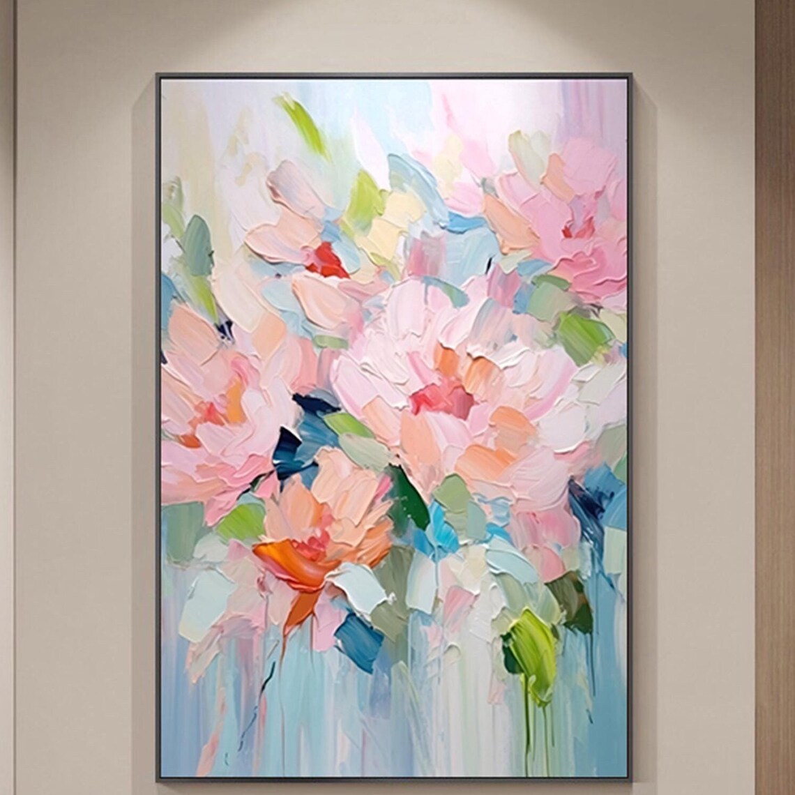 Abstract Pink Floral Art Print, Personalized Gift - Image 4