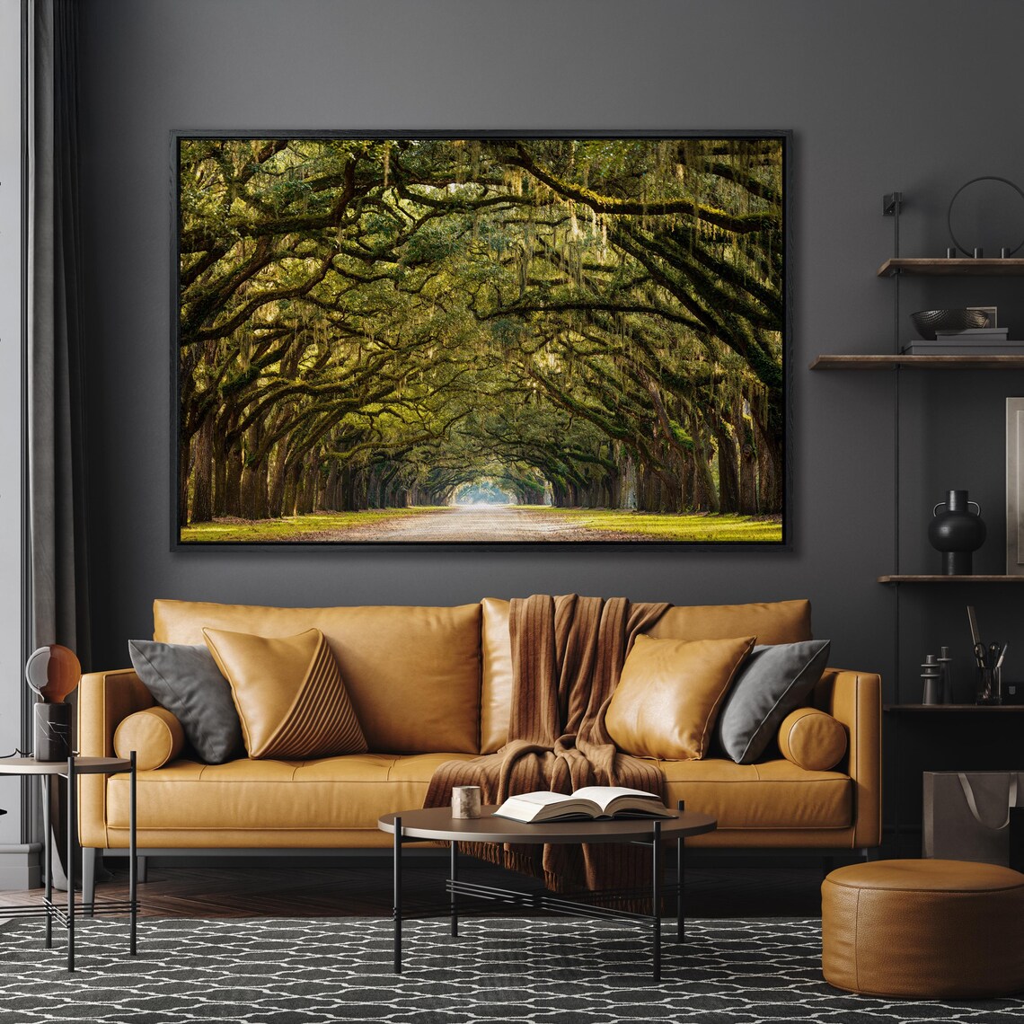 Spanish Moss Oak Tunnel Road Savannah Georgia Nature Photo Poster - Image 5