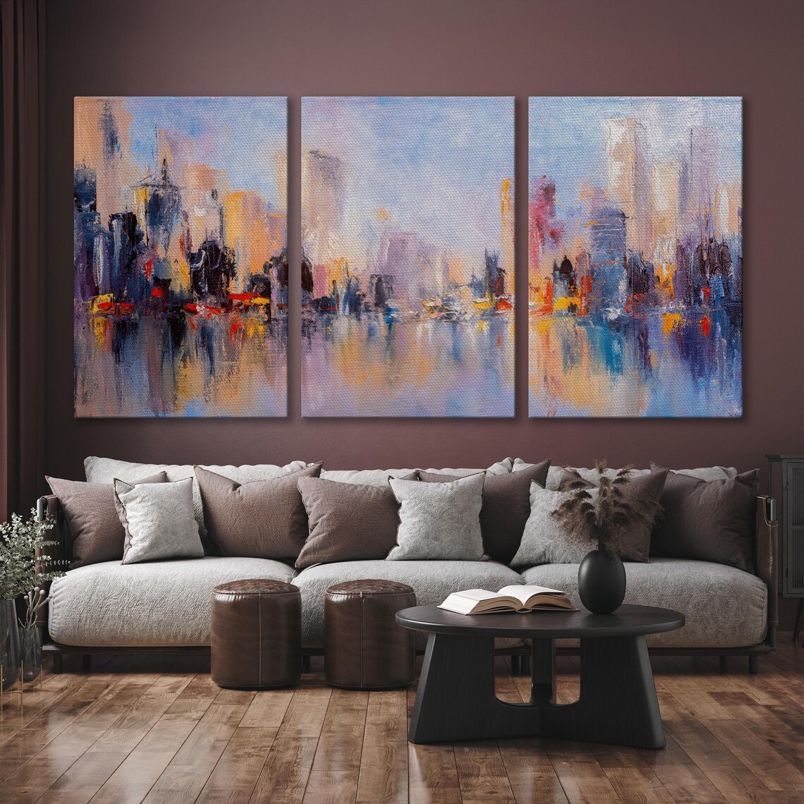 Abstract Skyline City View, Modern Cityscape Art Print - Image 6