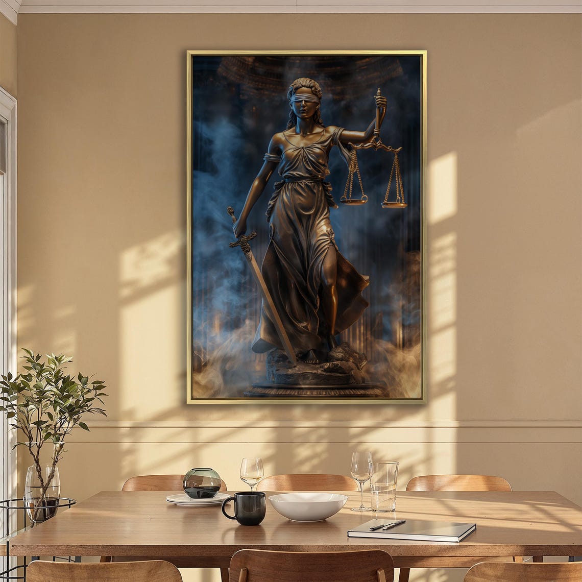 Bronze Lady Justice Statue With Scales And Sword Law Office Poster - Image 5