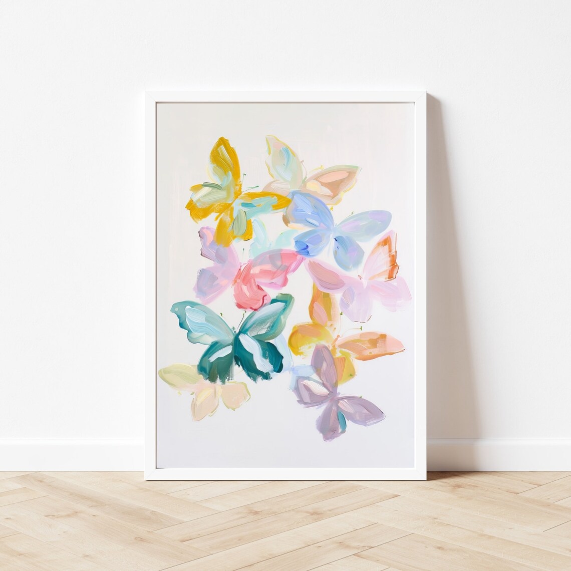 Pastel Butterfly Watercolor Art Print, Tween Decor - Image 3