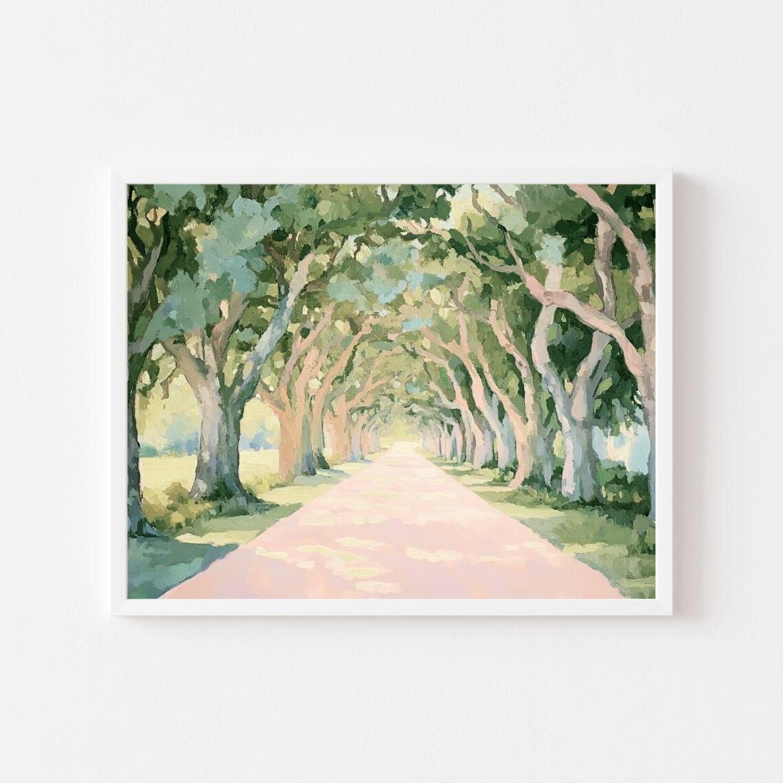 Pastel Live Oak Tree Painting Art Print, Georgia