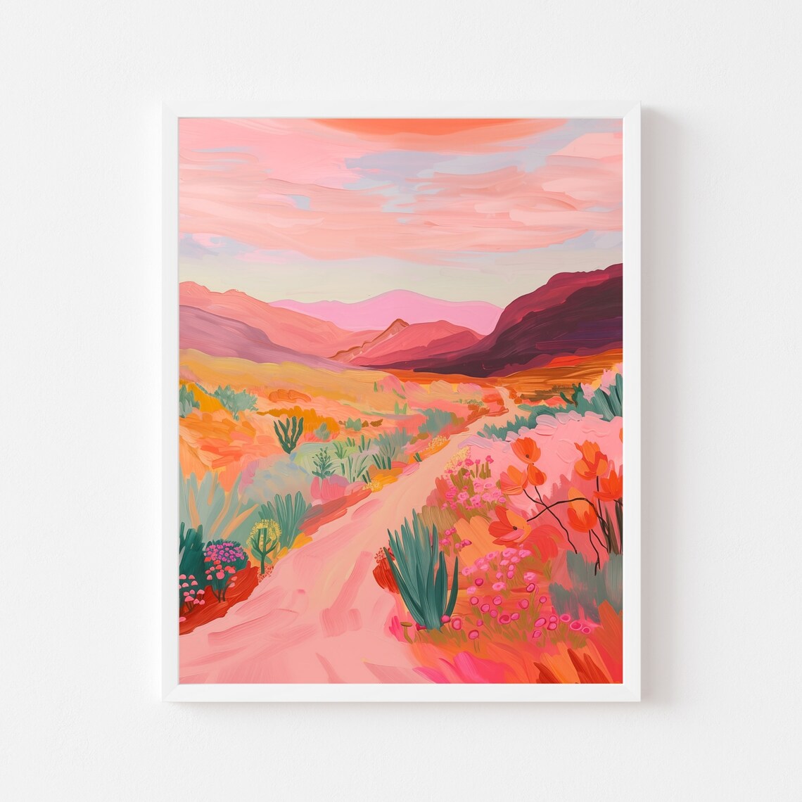 Colorful Desert Painting, Southwestern Landscape Art Print