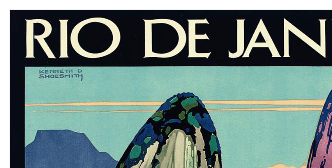 Rio de Janeiro Vintage Royal Mail South America Ship Travel Poster - Image 2