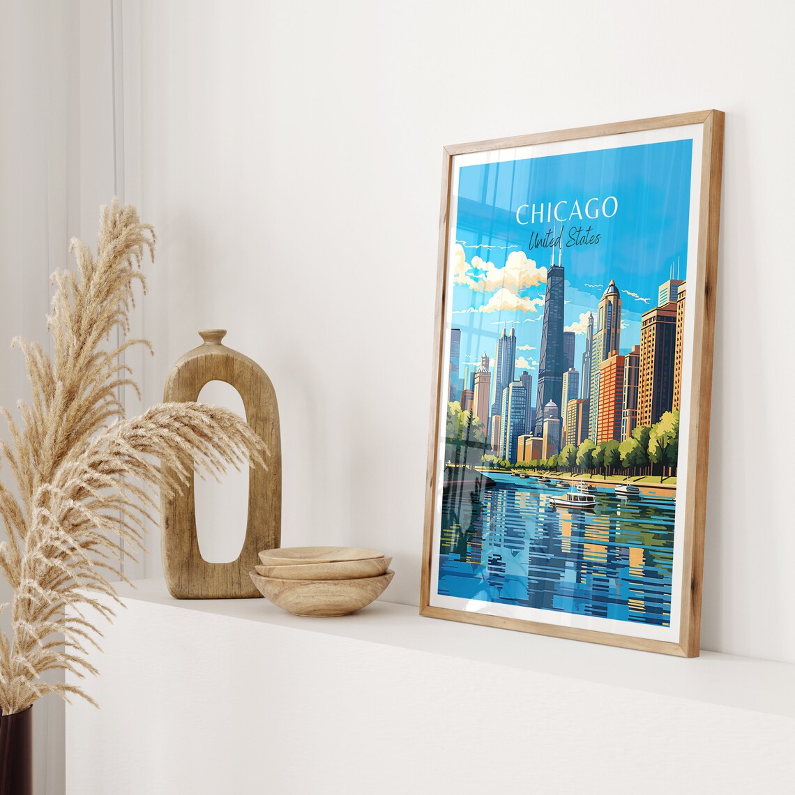 Chicago Travel Poster, USA Wall Art for Decor - Image 2
