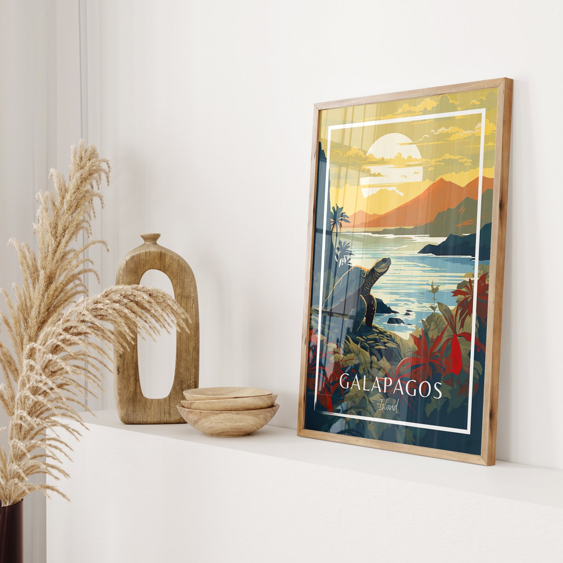 Galapagos Travel Poster Ecuador Wall Art For Home Decor The Perfect Gift And A Lasting Memory Galapagos Islands Print - Image 2