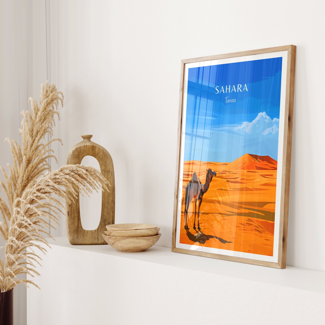 Sahara Tunisia Travel Poster, Desert Wall Art Print - Image 2
