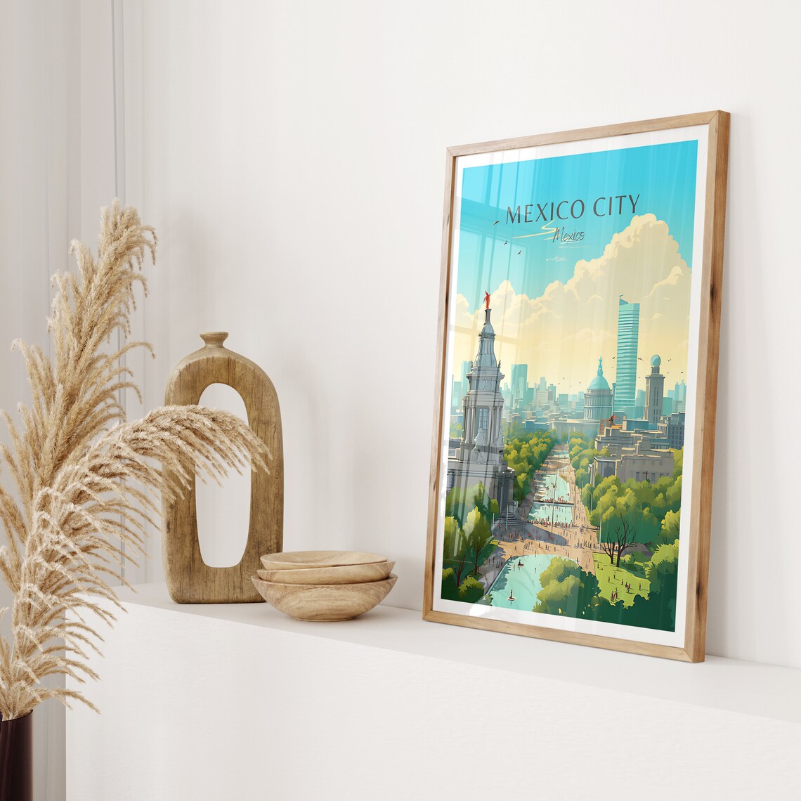 Mexico City Travel Poster, Mexico Wall Art Print - Image 2