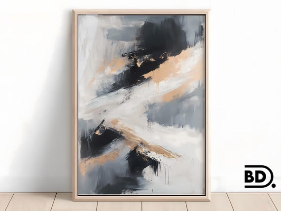Abstract Minimalist Painting, Modern Neutral Decor
