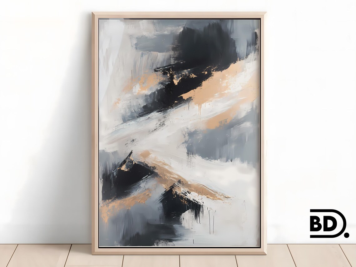 Abstract Minimalist Painting, Modern Neutral Decor