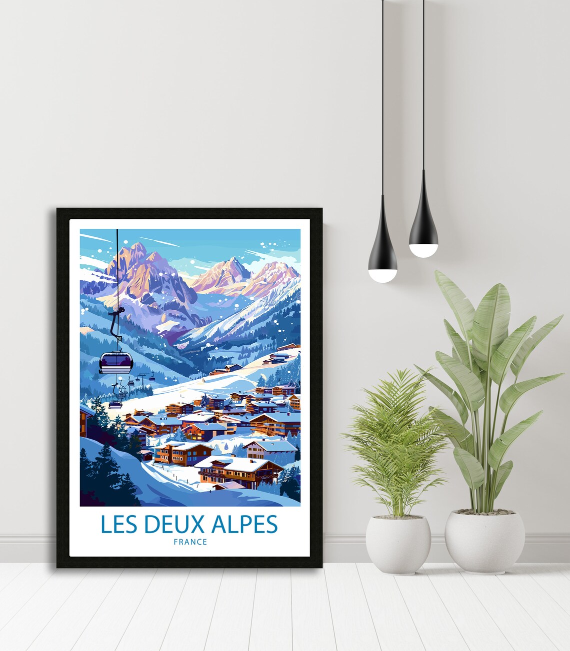 Les Deux Alpes Travel Poster, France Wall Decor - Image 3