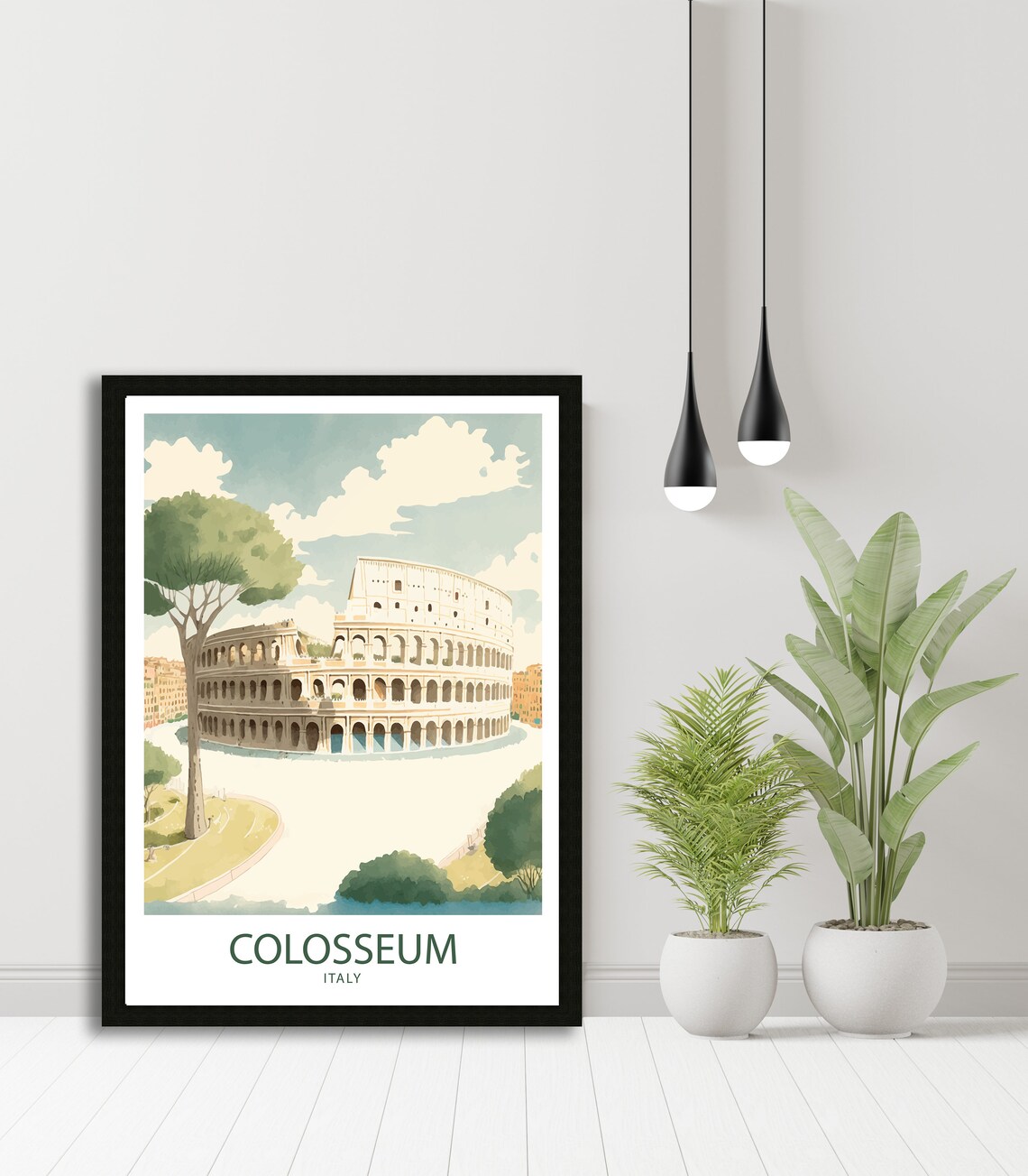 Colosseum Rome Travel Poster, Historic Landmark Print - Image 4