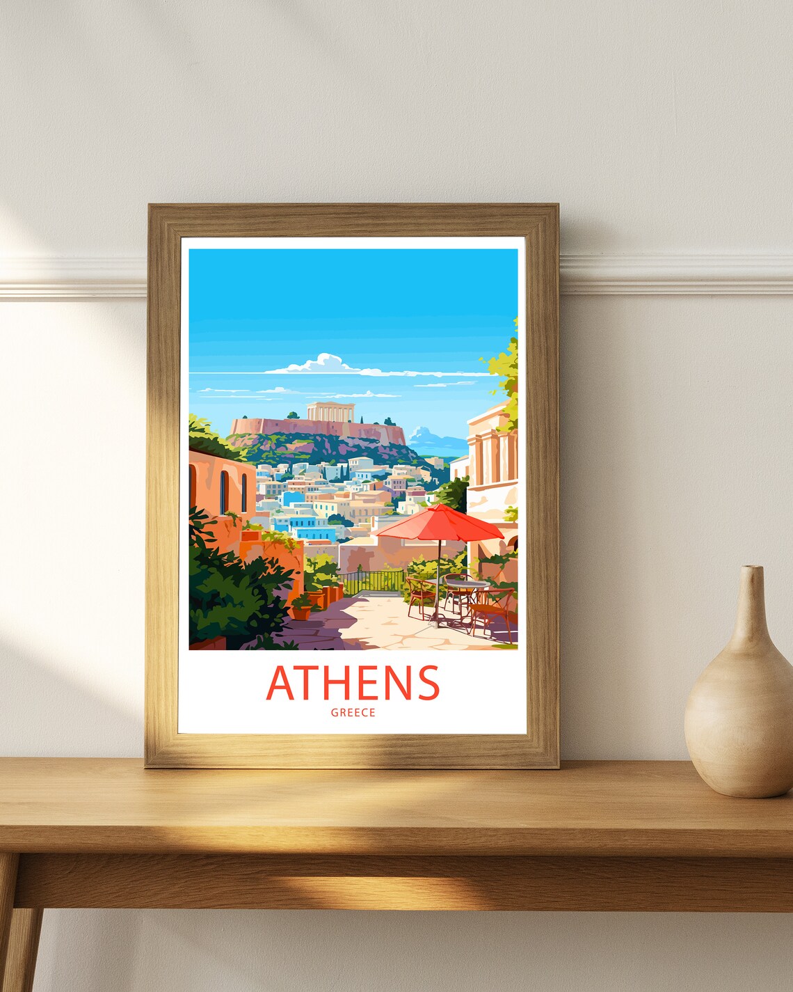 Athens Greece Travel Poster, Home Decor Print - Image 3