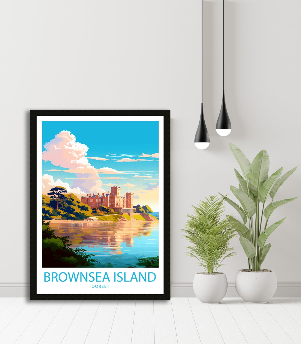 Brownsea Island Travel Print Brownsea Wall Decor Uk Brownsea Art Brownsea Wall Art Uk Poster Gift For Island Lovers Brownsea Island Poster - Image 4