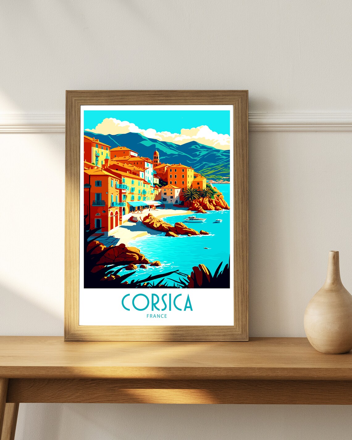 Corsica Travel Poster, France Wall Decor - Image 4