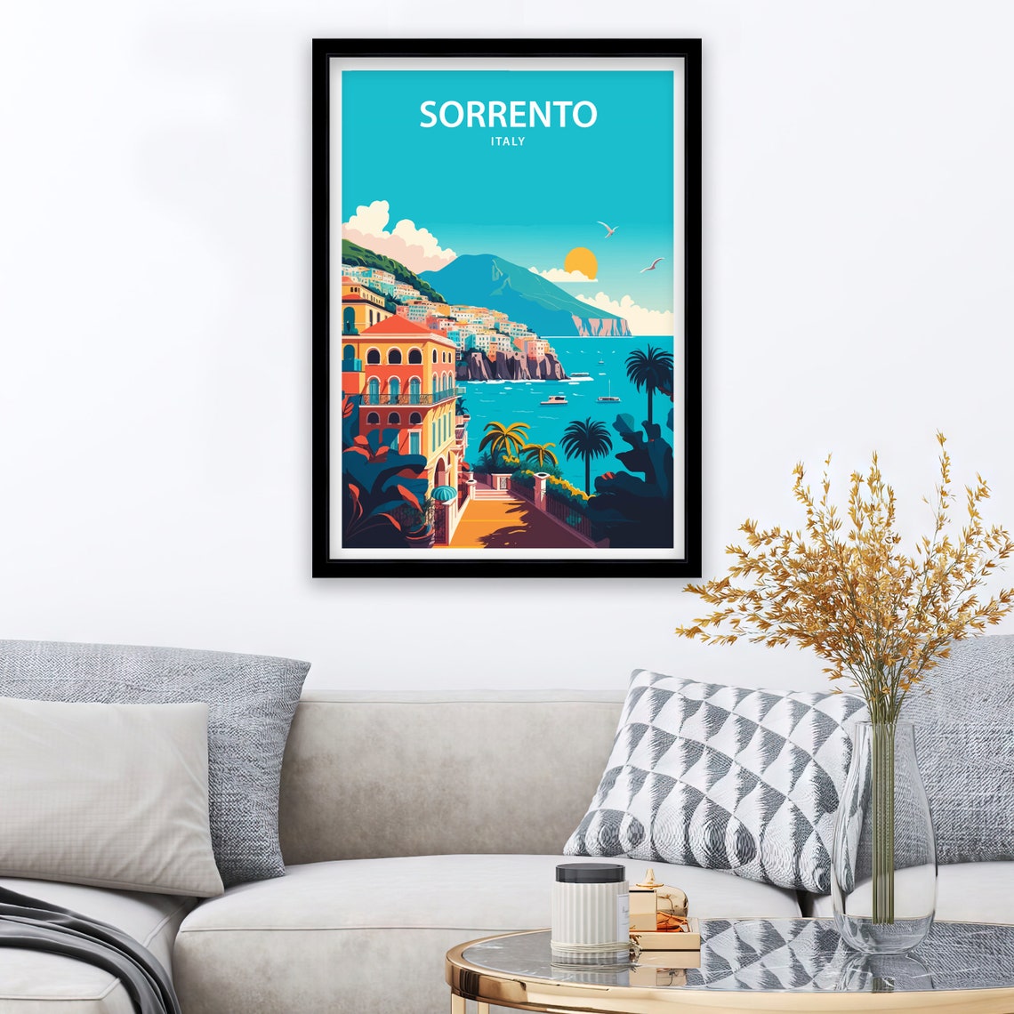 Sorrento Art Print Sorrento Poster Sorrento Print Italy Poster Wall Art Travel Poster Sorrento Art Print Italy Print - Image 2
