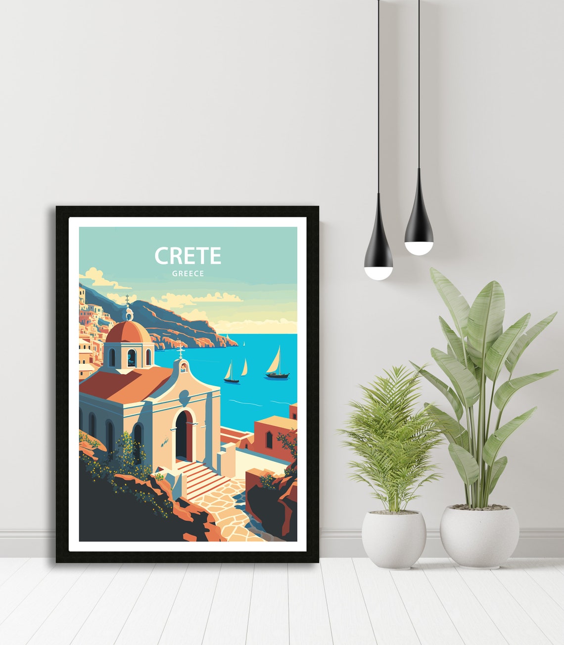 Crete Art Print Crete Art Poster Travel Poster Greece Travel Print Greece Poster Crete Print Travel Poster Crete Travel Print - Image 4