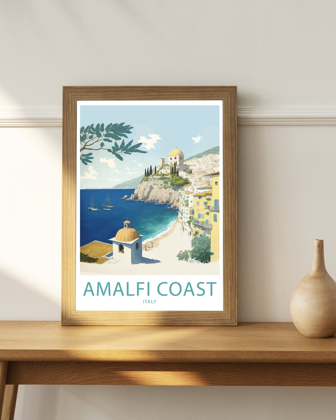 Amalfi Coast Travel Print Wall Art Amalfi Coast Italy Travel Poster Gift Amalfi Coast Italy Scenic Wall Art Amalfi Coast Italy Travel Print - Image 4