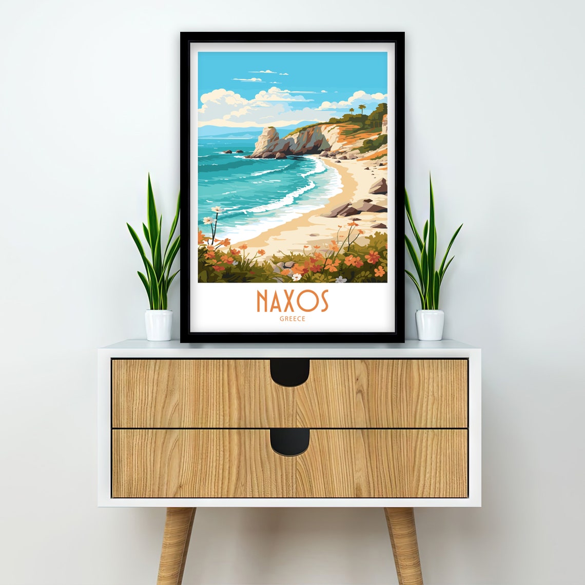 Naxos Travel Print Naxos Greece Poster Home Dcor Naxos Greece Art Print Naxos Greece Room Naxos Greece Gift Decor Naxos Poster Art Gift - Image 2