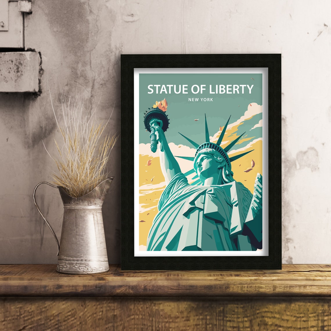 Statue Of Liberty Art Print Statue Of Liberty Print New York Poster New York Wall Art New York City Print Wall Decor Travel Poster - Image 5