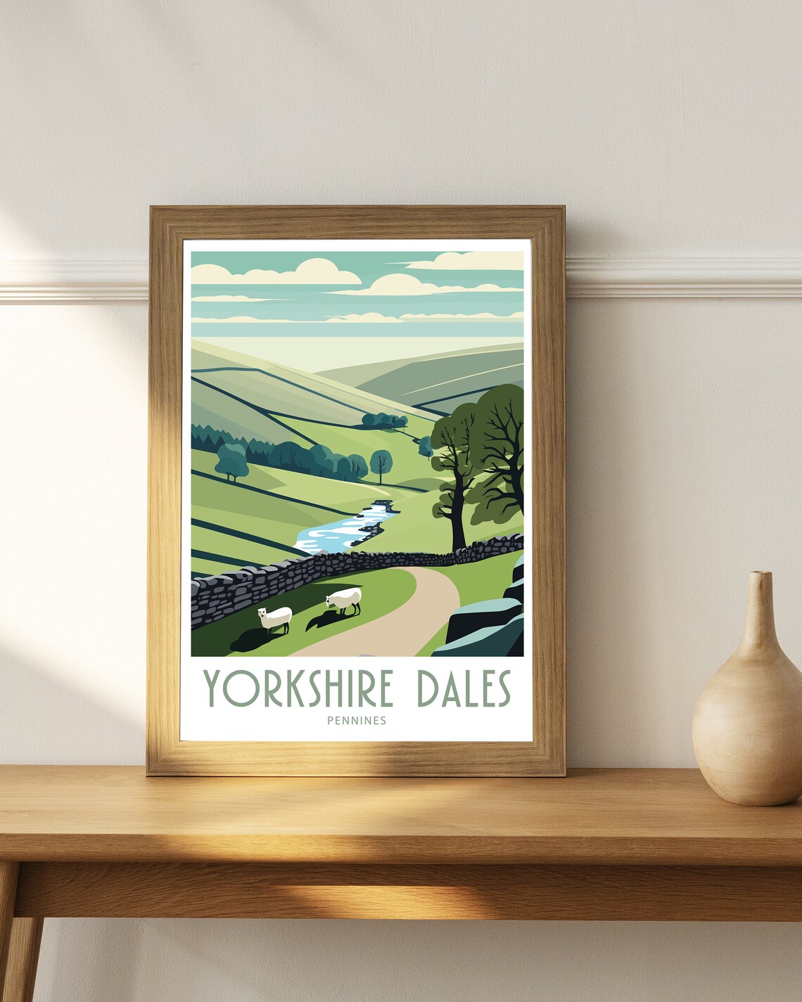 Yorkshire Dales Travel Poster, Yorkshire Scenery - Image 4