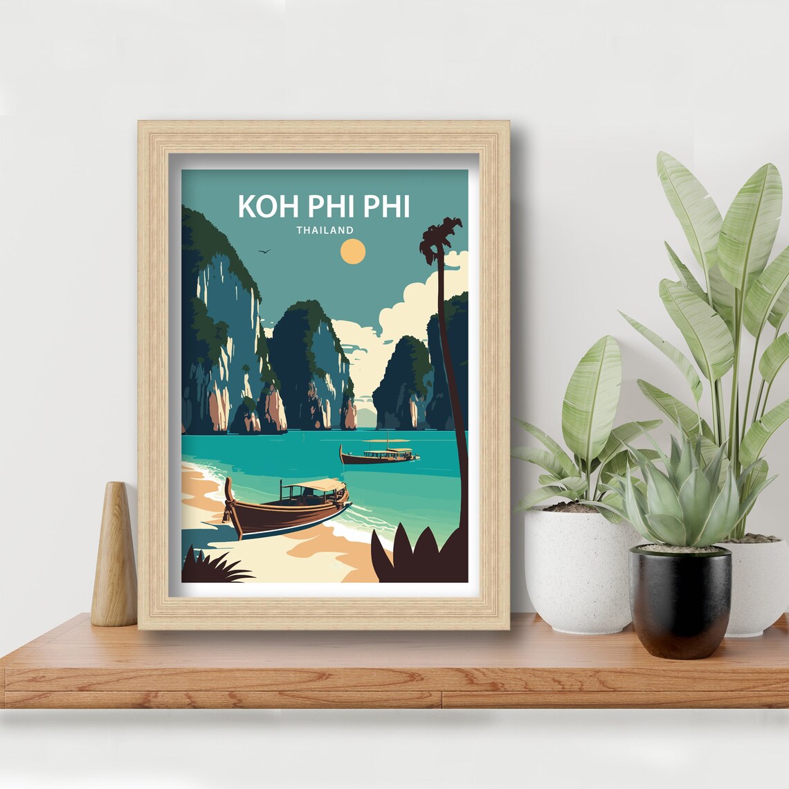 Koh Phi Phi Thailand Travel Poster, Island Art - Image 6