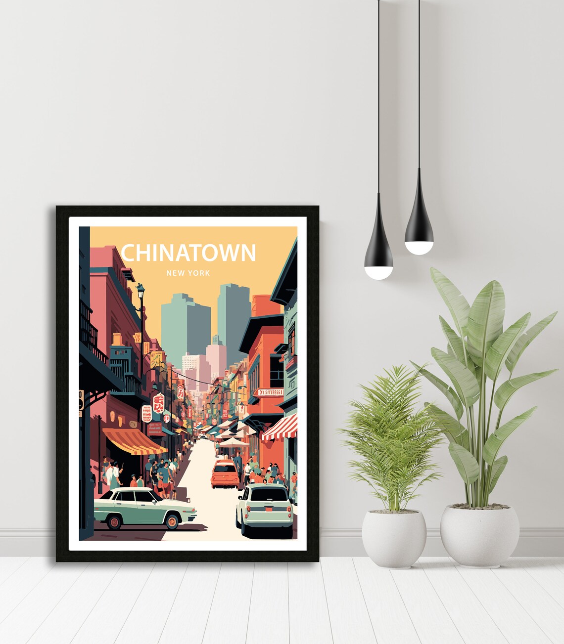 Chinatown New York Travel Poster, Wall Art Print - Image 4