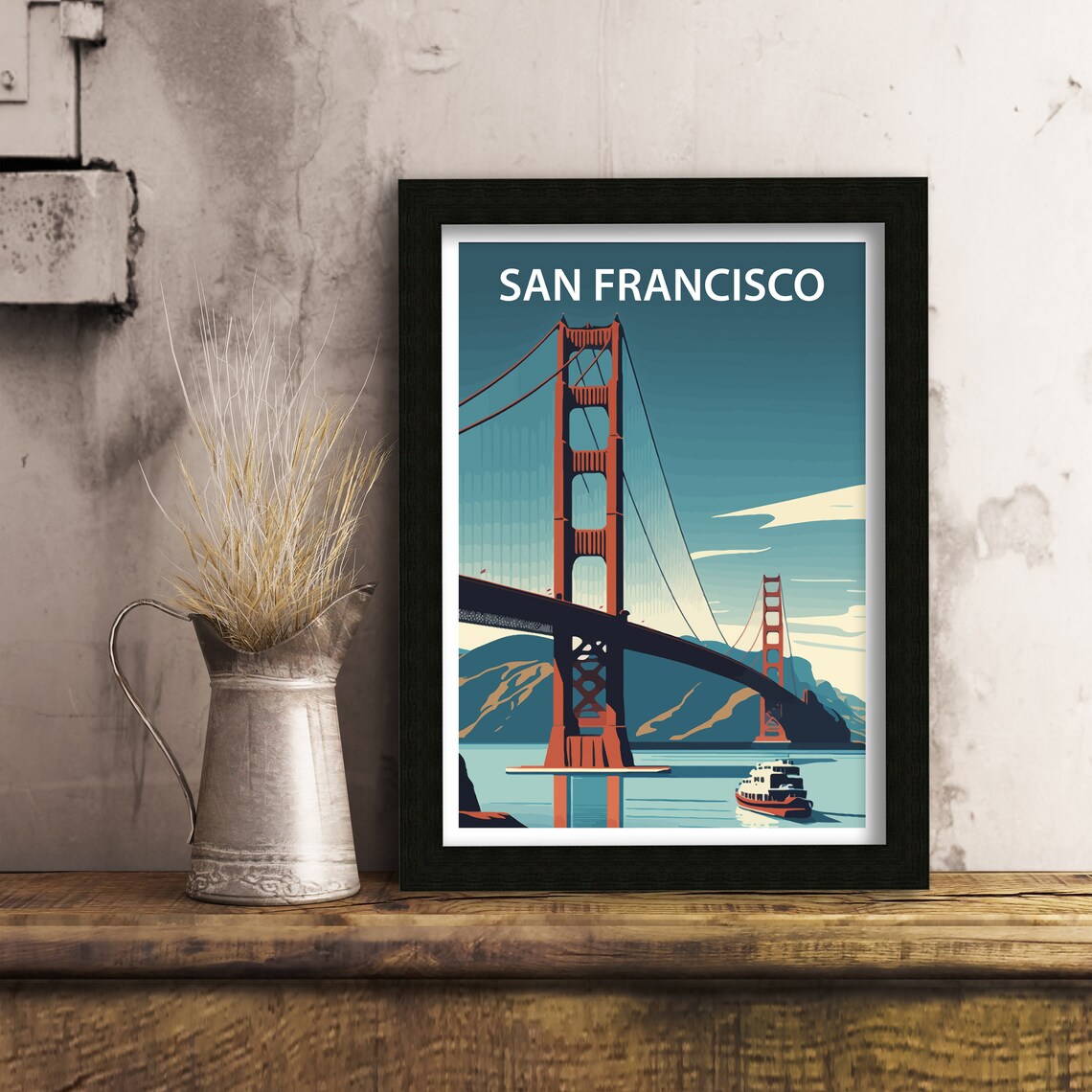 Golden Gate Bridge Travel Wall Art Poster - Image 4