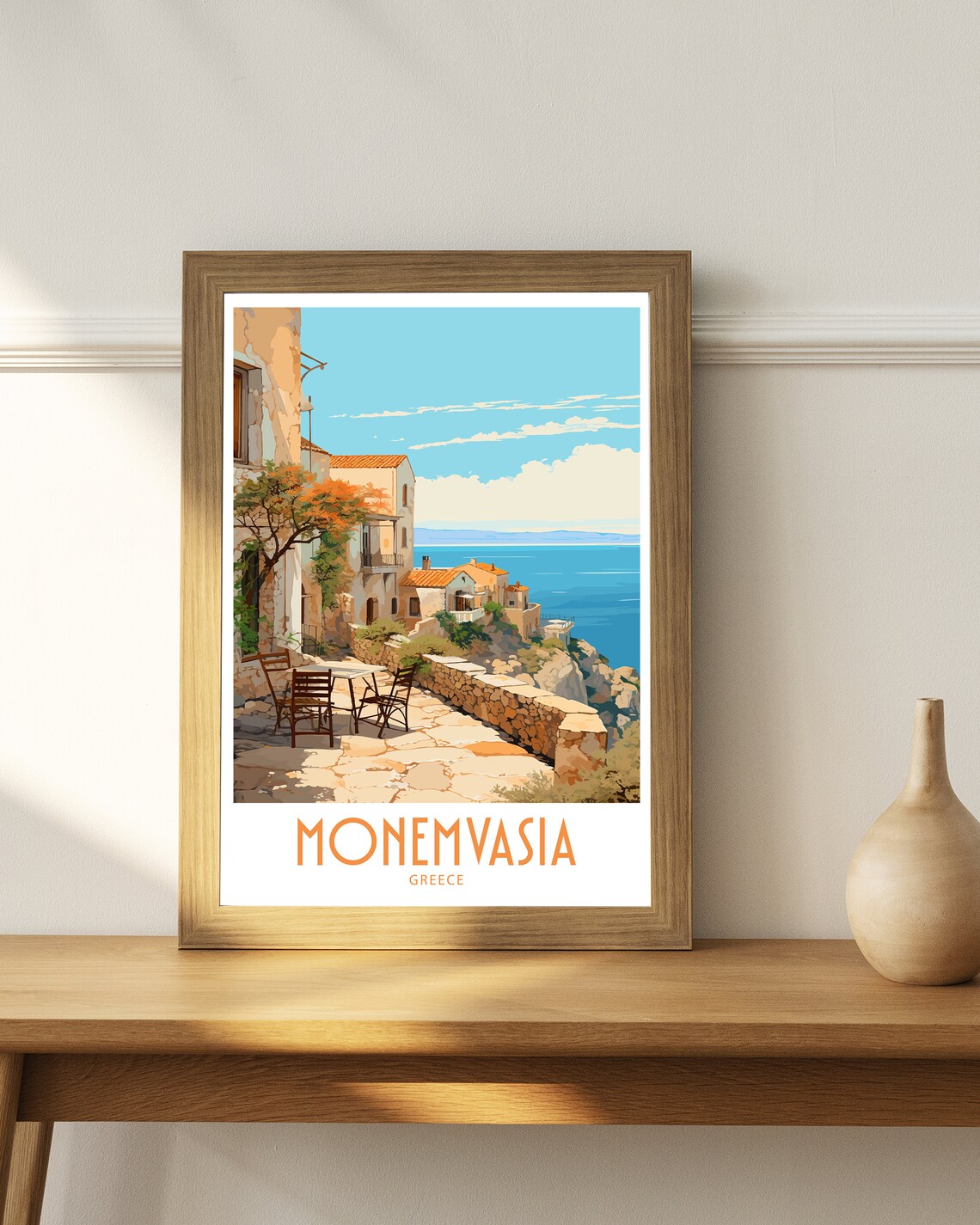 Monemvasia Travel Poster, Greece Wall Decor - Image 4