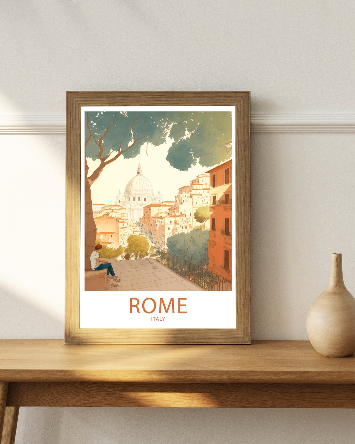 Rome Travel Print Wall Art Rome Italy Travel Poster Gift Rome Italy Scenic Wall Art Rome Italy Gift For Rome Italy Scenic Wall Decor Italy - Image 4