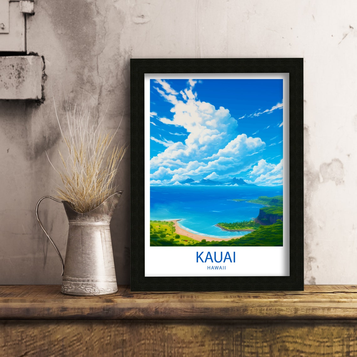 Kauai Travel Print Kauai Wall Decor Hawaii Kauai Art Kauai Wall Art Hawaii Poster Gift For Tropical Paradise Lovers Kauai Travel Poster Art - Image 6