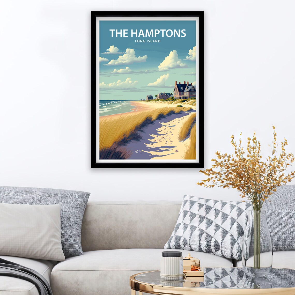 The Hamptons Beach Travel Poster, Long Island - Image 2