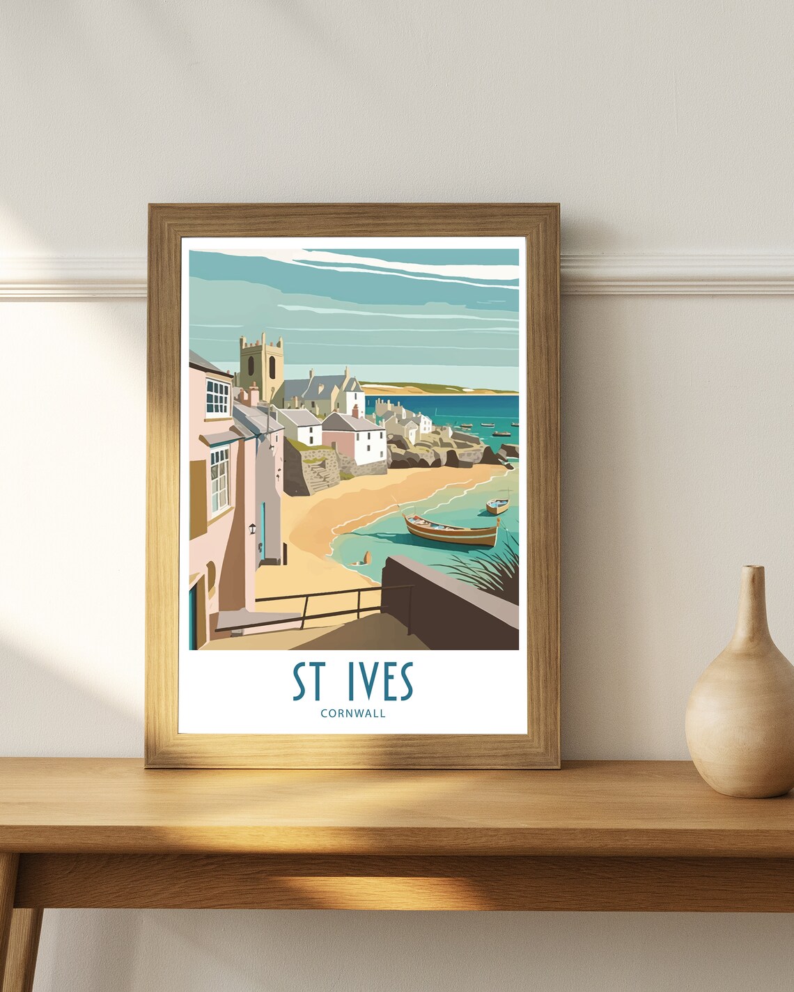 St Ives Cornwall Travel Poster, Home Decoration - Image 5