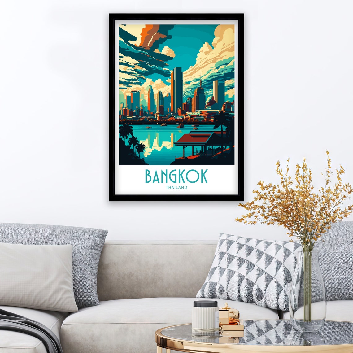 Bangkok Travel Print Bangkok Home Dcor Bangkok Thailand Art Print Bangkok Thailand Room Print For Bangkok Gift Art Decor Bangkok Thailand - Image 3