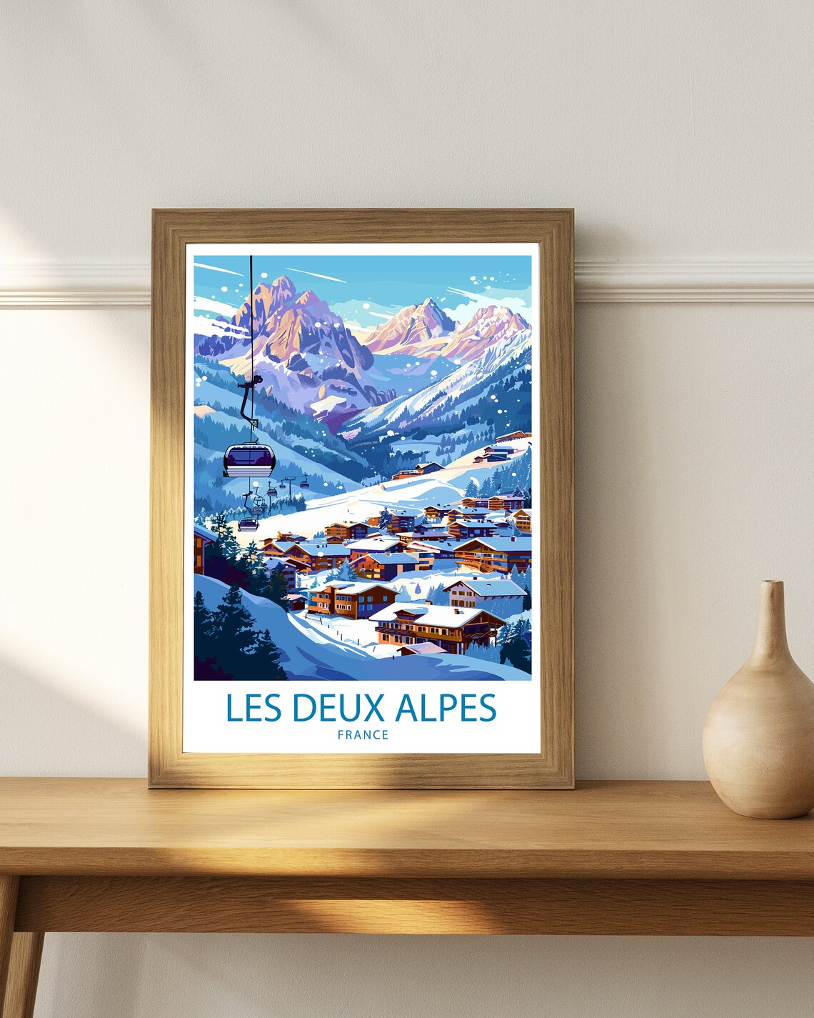 Les Deux Alpes Travel Poster, France Wall Decor - Image 2