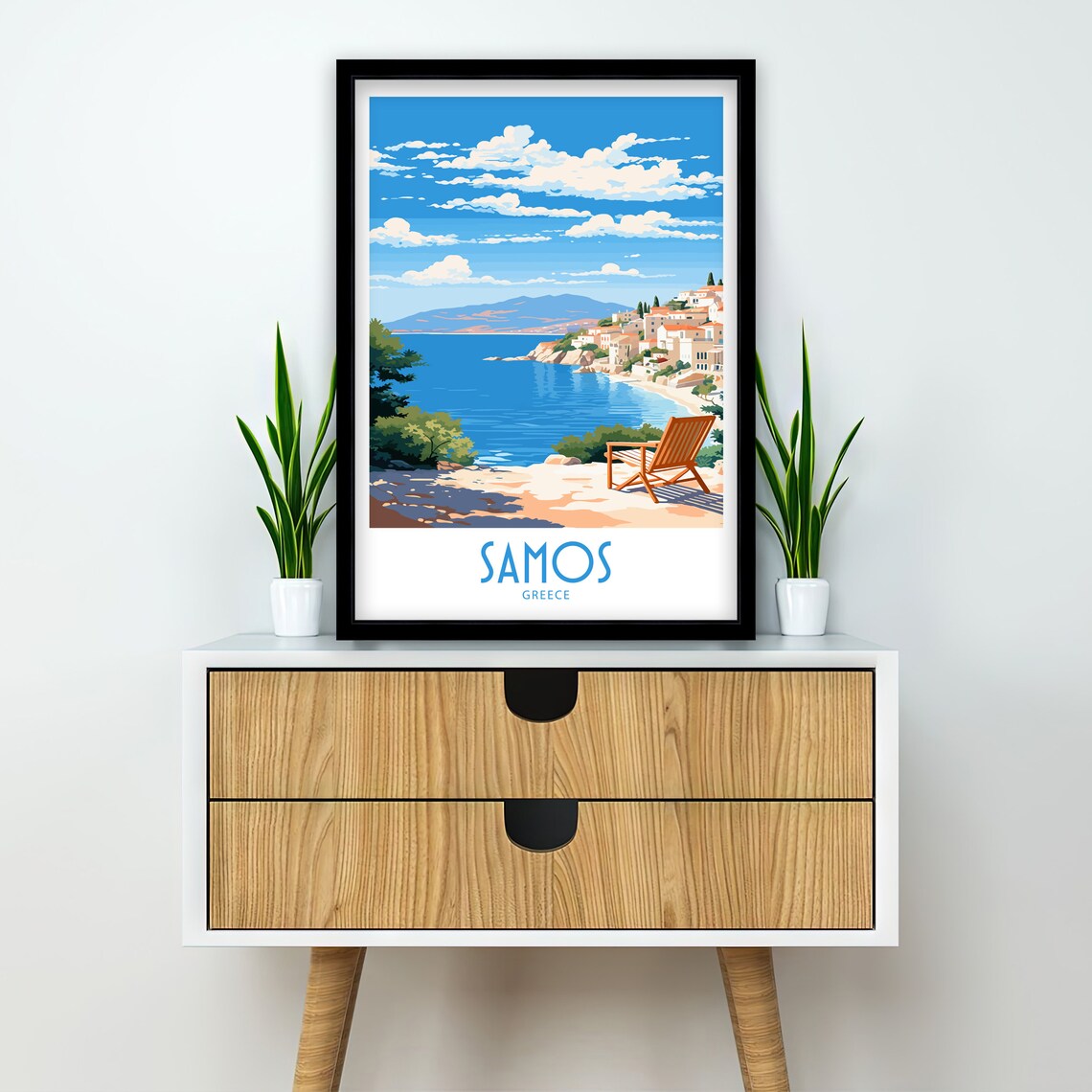 Samos Greece Travel Poster, Europe Wall Decor - Image 2