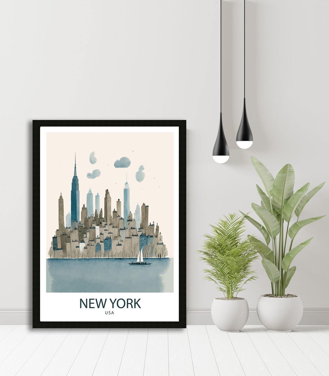 New York Skyline Travel Poster, City Skyline - Image 4