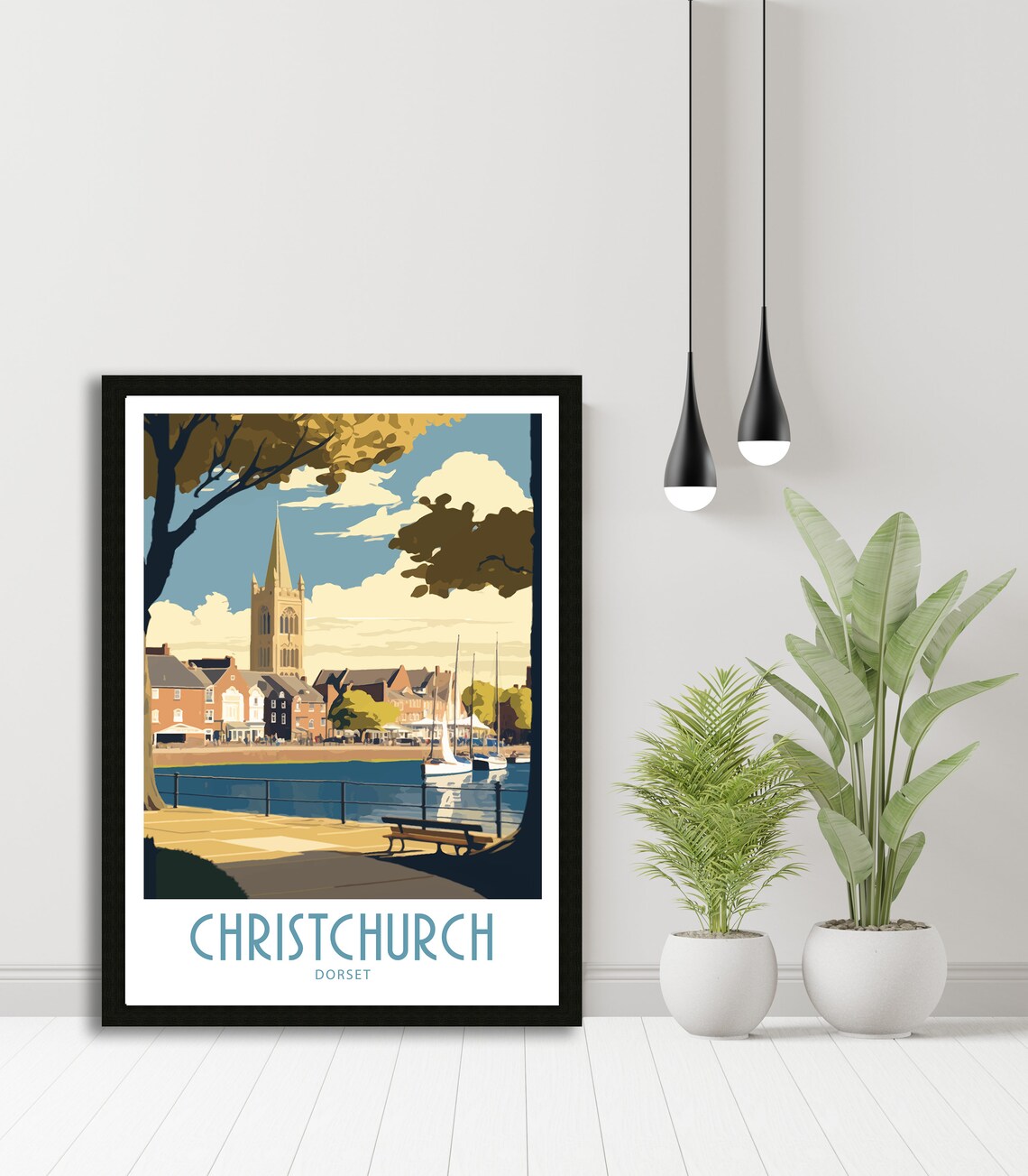 Christchurch Quay Travel Poster, Dorset Place - Image 5