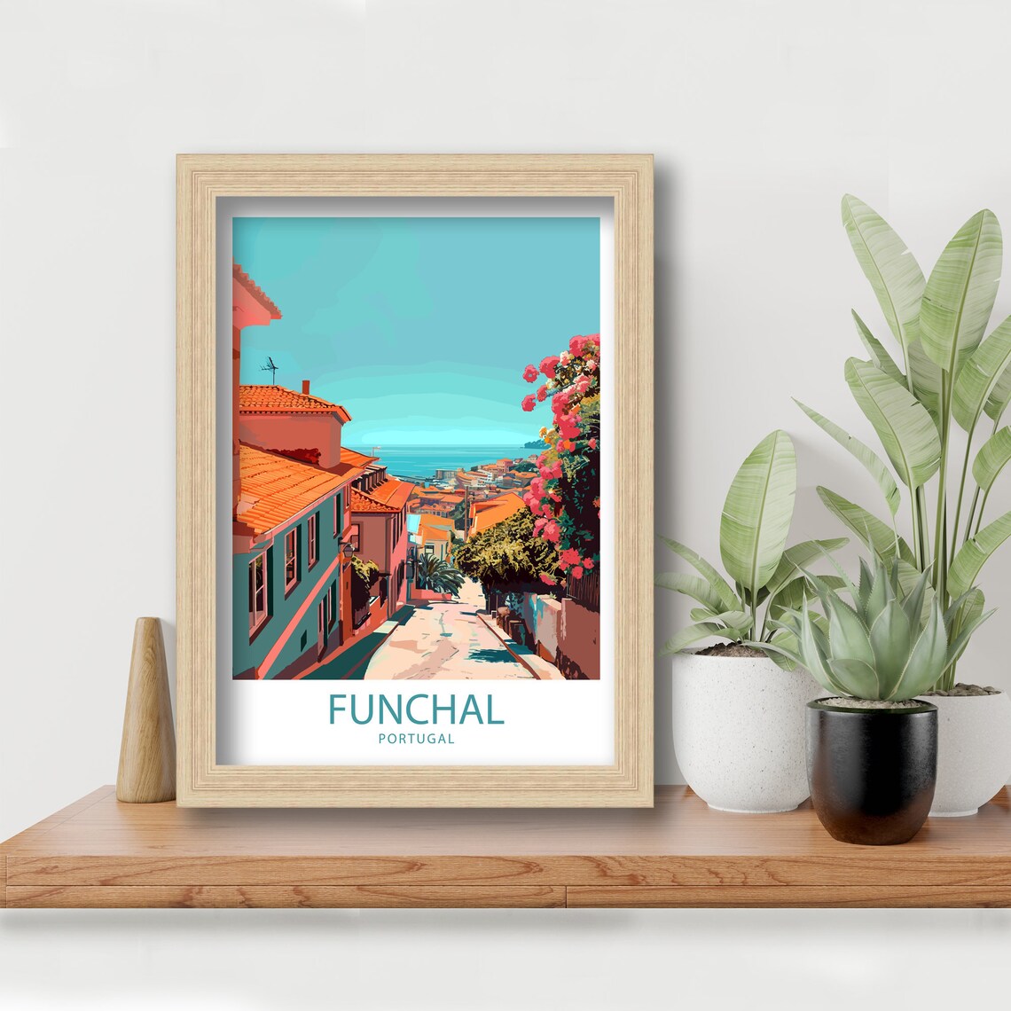 Funchal Travel Poster, Madeira Wall Decor - Image 2