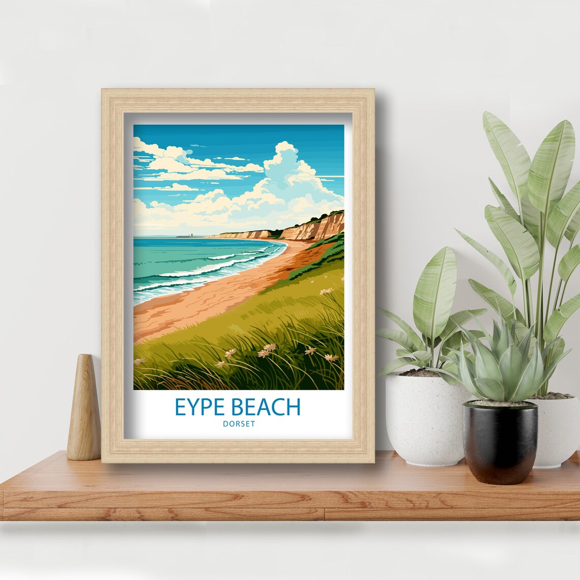 Eype Beach Travel Poster, Dorset Wall Decor - Image 5