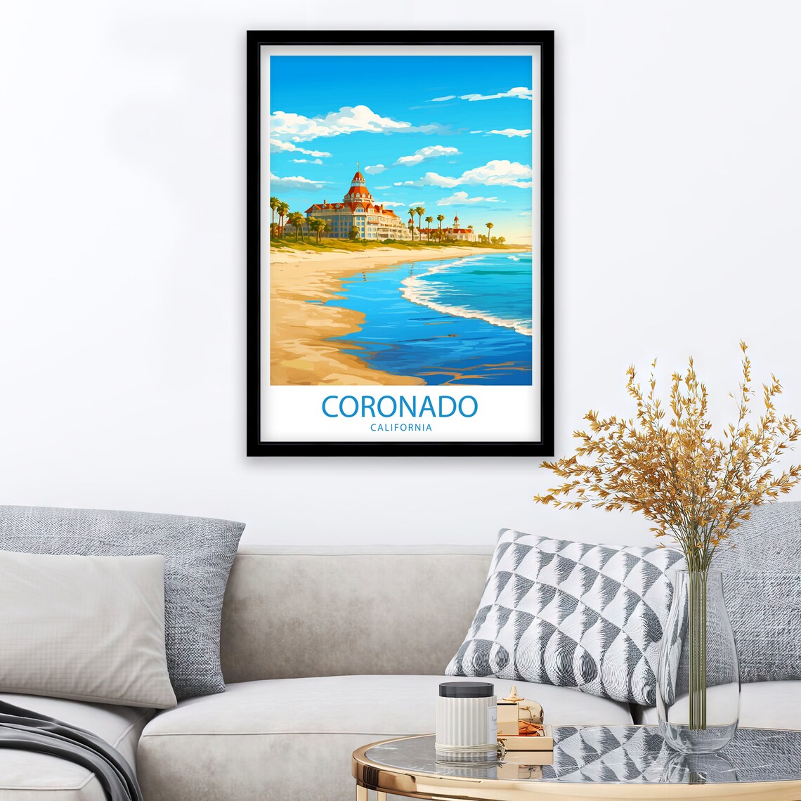 Coronado Beach Travel Poster, California Wall Decor - Image 2