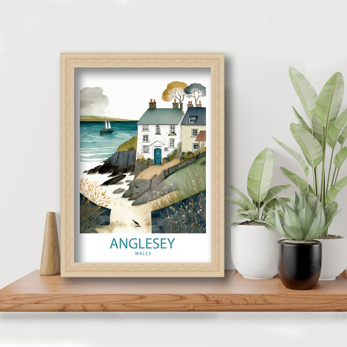 Anglesey Travel Poster, Wales Wall Decor