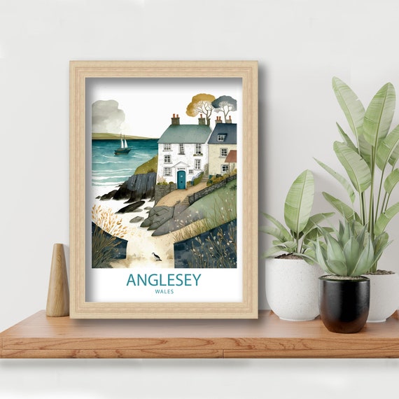 Anglesey Travel Poster, Wales Wall Decor