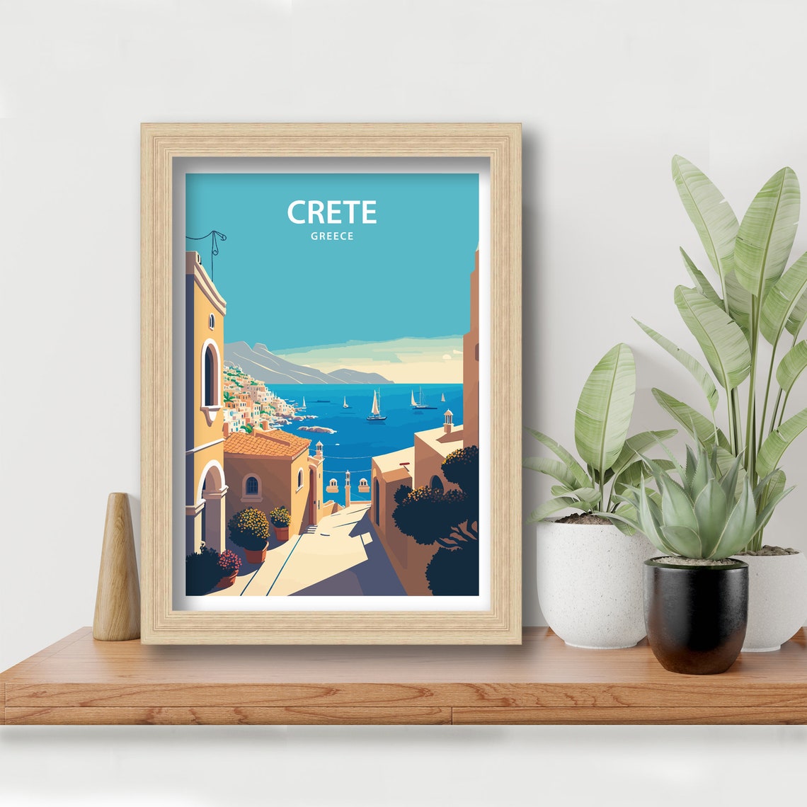 Crete Art Print Crete Art Poster Travel Poster Greece Travel Print Greece Poster Crete Print Travel Poster Crete Travel Print - Image 5