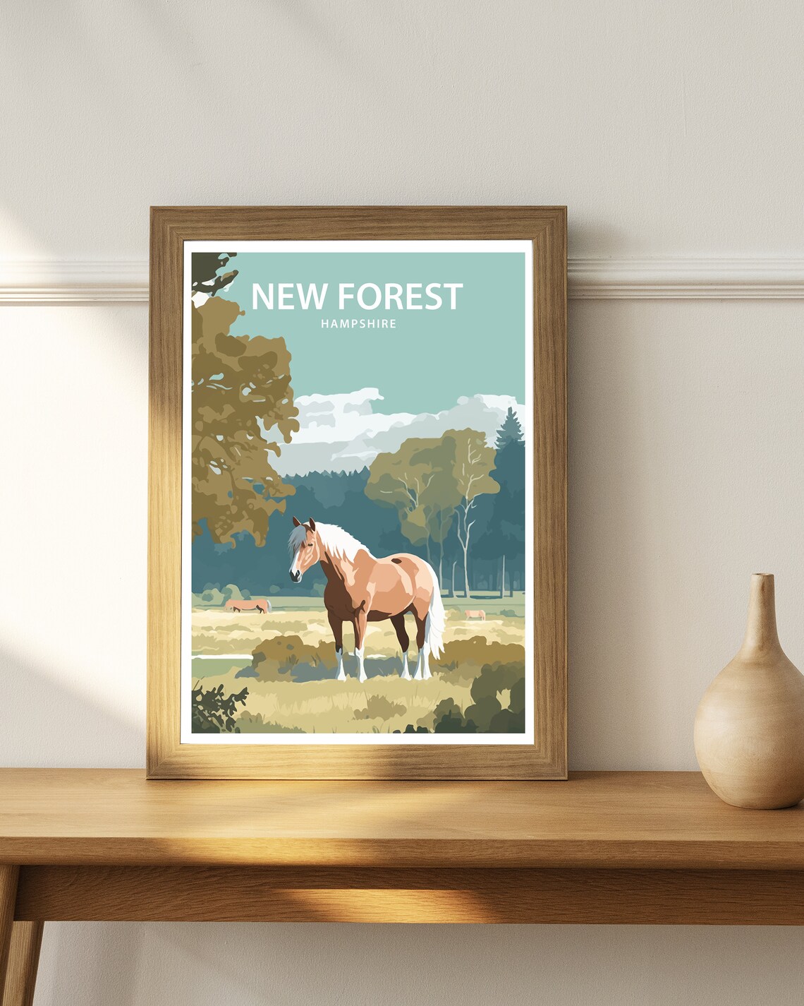 New Forest Pony Art Print, Hampshire National Forest - Image 3