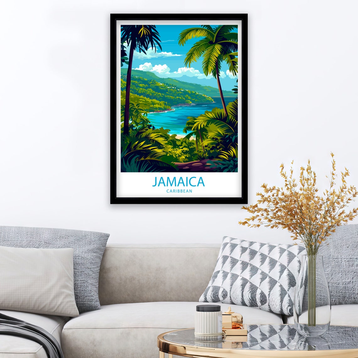 Jamaica Travel Print Jamaica Wall Decor Caribbean Jamaica Art Jamaica Wall Art Caribbean Poster Gift For Island Travel Lovers Jamaica Poster - Image 2