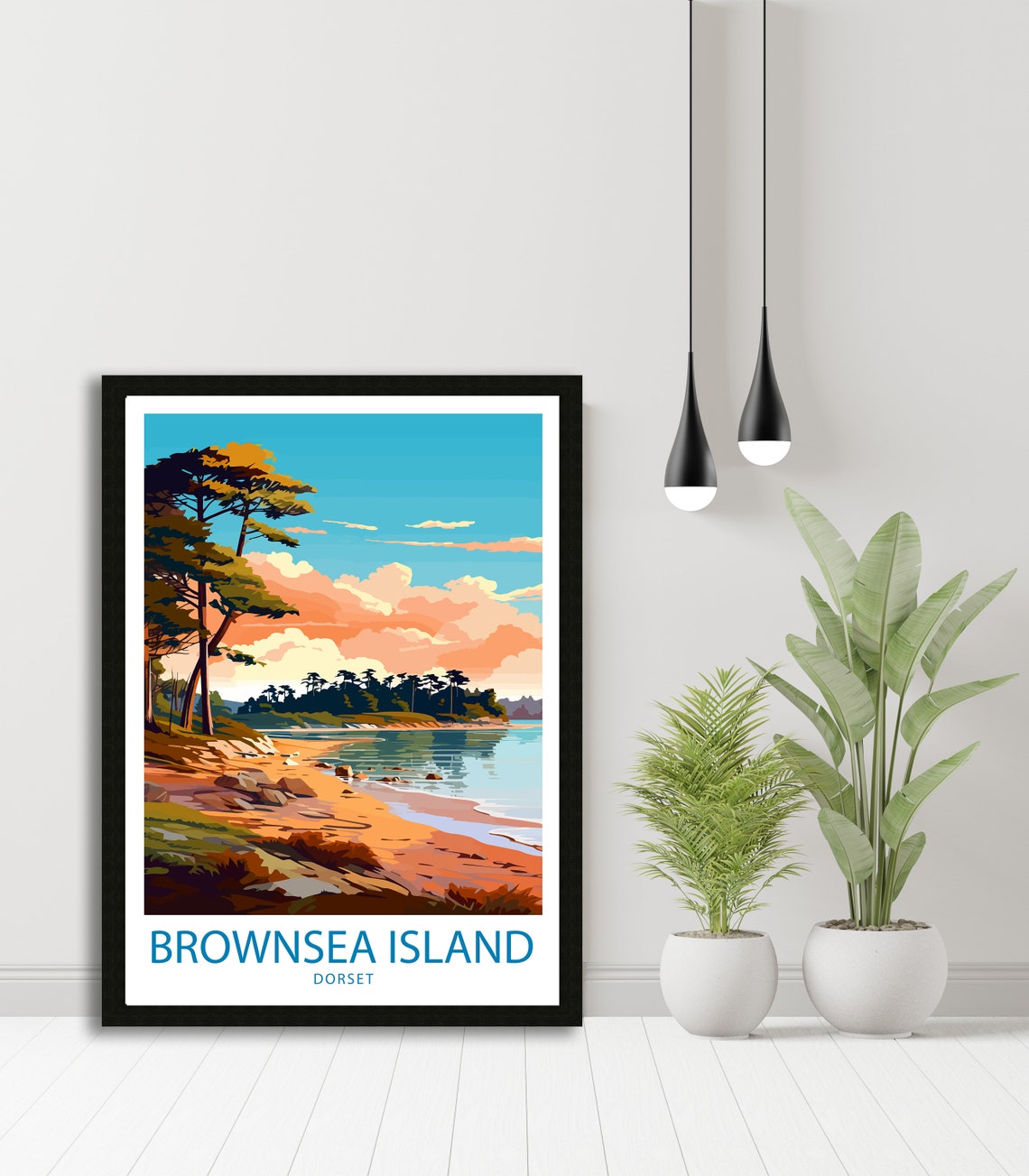 Brownsea Island Travel Print Brownsea Wall Decor Uk Brownsea Art Brownsea Wall Art Uk Poster Gift For Island Lovers Brownsea Island Poster - Image 4
