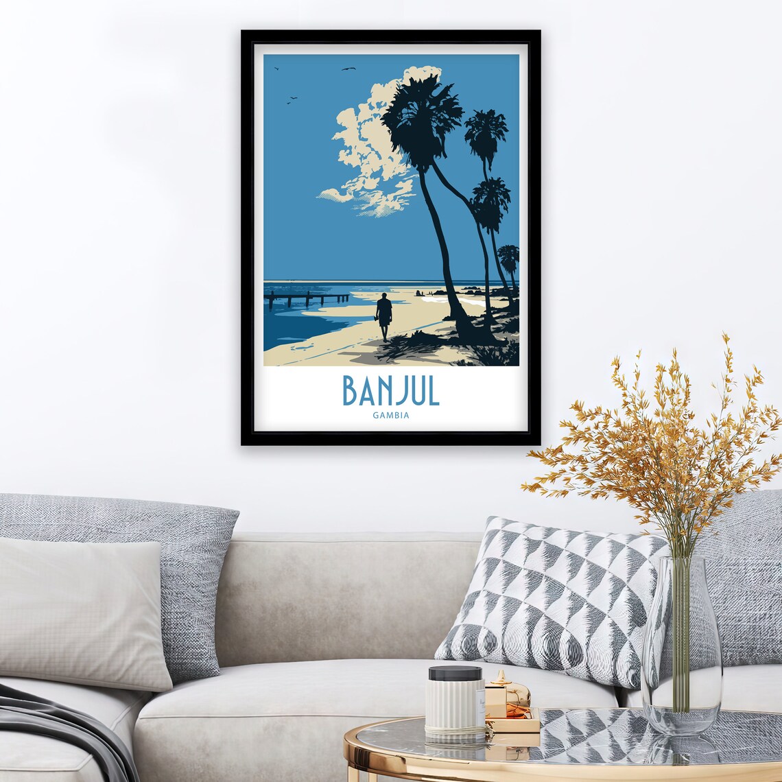 Banjul Gambia Travel Poster, Place Wall Art - Image 3